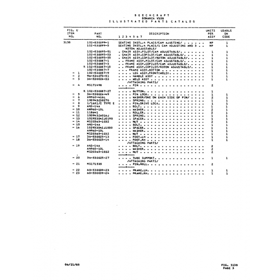 Aviation Part (102-530099-5) — Beechcraft V35 Aviation Part (102-530099-5) — Beechcraft V35