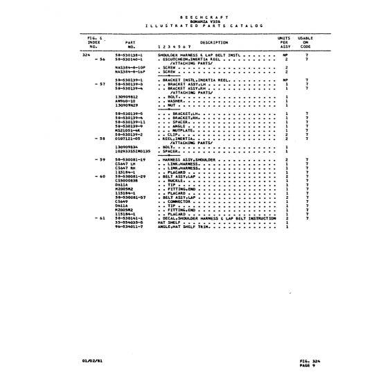 Aviation Part (96-534011-7) — Beechcraft V35