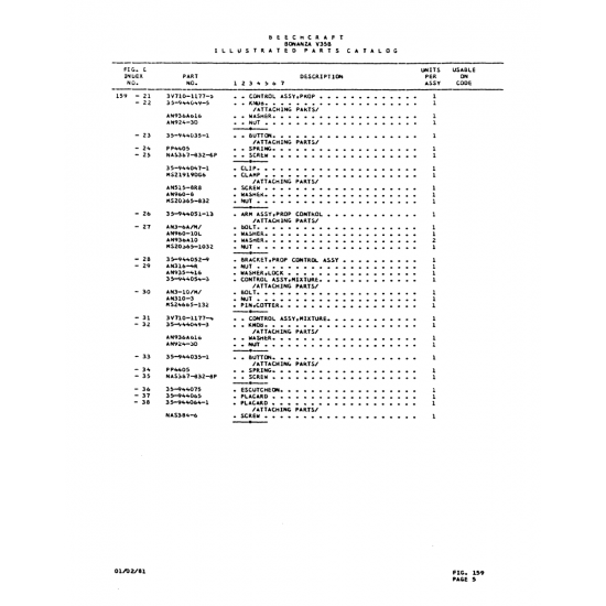 Placard (944064-1) — Beechcraft V35 Placard (944064-1) — Beechcraft V35