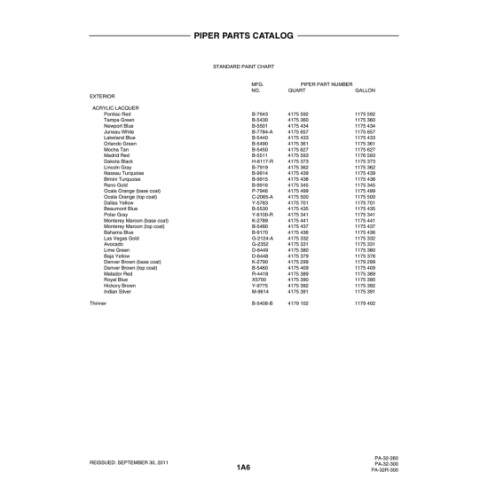 Aviation Part (R-4418) — Piper PA-32-260 Aviation Part (R-4418) — Piper PA-32-260