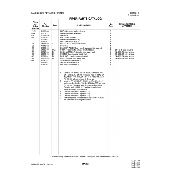 Aviation Part (21207-00) — Piper PA-32-260 Aviation Part (21207-00) — Piper PA-32-260