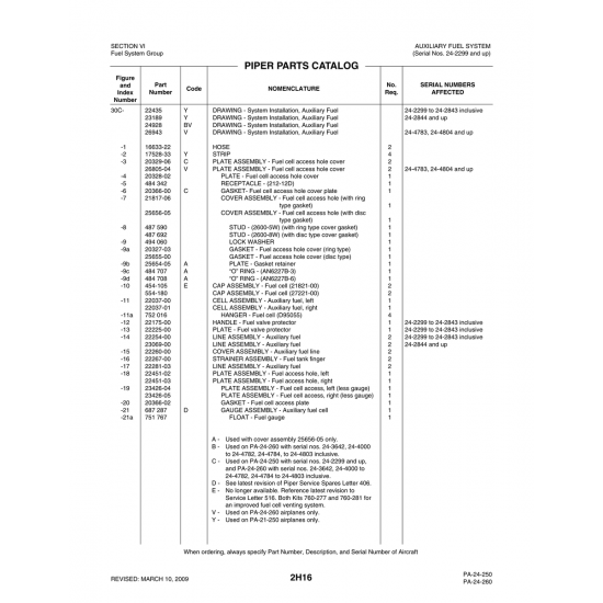 Aviation Part (25655-00) — Piper PA-32-260