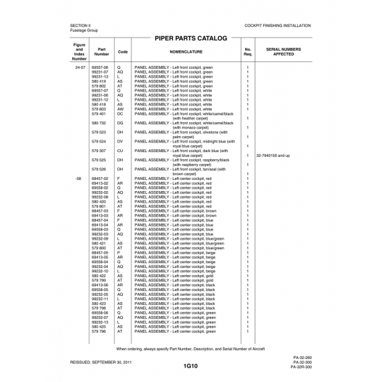 Aviation Part (99232-08) — Piper PA-32-260 Aviation Part (99232-08) — Piper PA-32-260