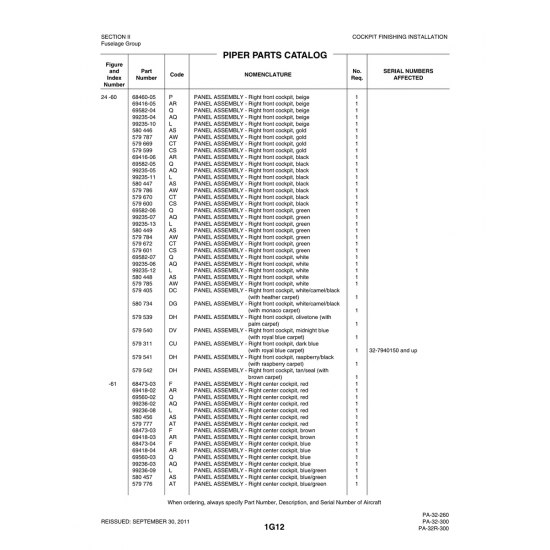 Aviation Part (99236-03) — Piper PA-32-260 Aviation Part (99236-03) — Piper PA-32-260