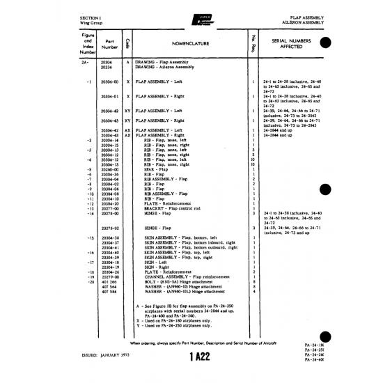 Aviation Part (20304-39) — Piper PA-32-260 Aviation Part (20304-39) — Piper PA-32-260
