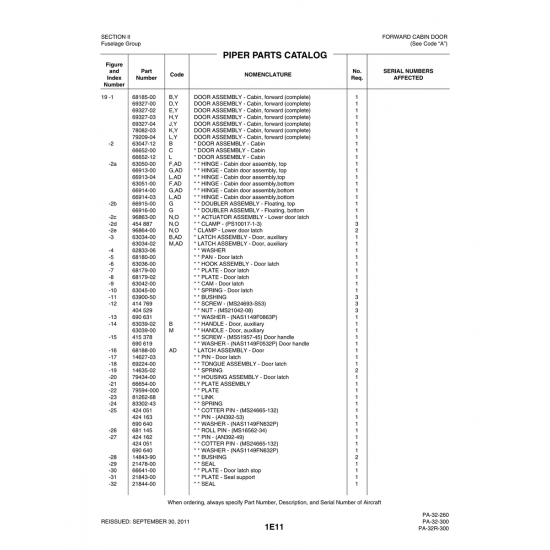 Aviation Part (79209-04) — Piper PA-32-260