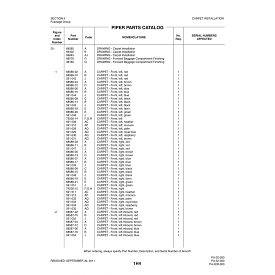 Aviation Part (79236-15) — Piper PA-32-260 Aviation Part (79236-15) — Piper PA-32-260
