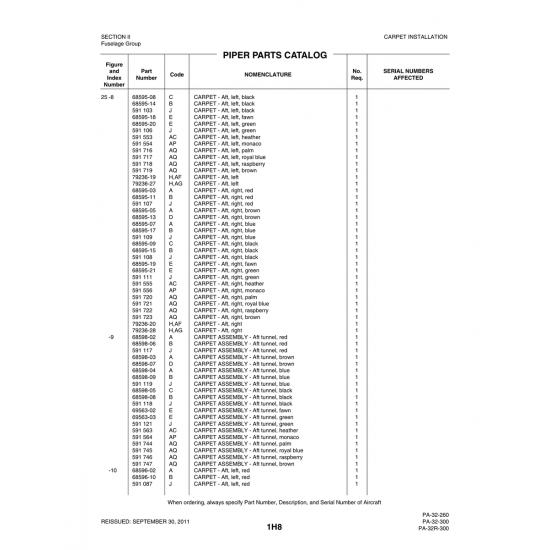 Aviation Part (79236-20) — Piper PA-32-260 Aviation Part (79236-20) — Piper PA-32-260
