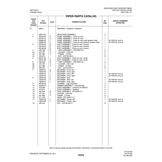 Aviation Part (79246-02) — Piper PA-32-260 Aviation Part (79246-02) — Piper PA-32-260