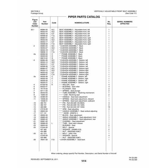 Aviation Part (99353-21) — Piper PA-32-260 Aviation Part (99353-21) — Piper PA-32-260