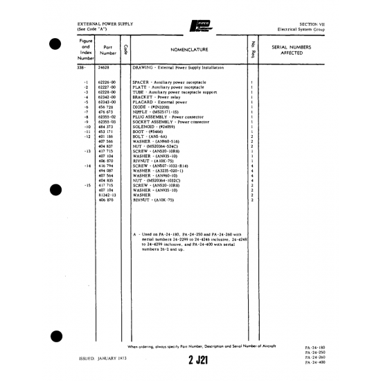 Aviation Part (81342-13) — Piper PA-32-260 Aviation Part (81342-13) — Piper PA-32-260