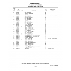 Aviation Part 35429-00 for Piper PA-28-161 Warrior Aircraft Aviation Part 35429-00 for Piper PA-28-161 Warrior Aircraft
