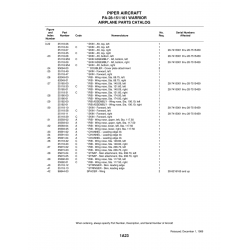 Aviation Part 35118-10 for Piper PA-28-161 Warrior Aircraft Aviation Part 35118-10 for Piper PA-28-161 Warrior Aircraft