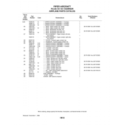Aviation Part 76299-05 for Piper PA-28-161 Warrior Aircraft Aviation Part 76299-05 for Piper PA-28-161 Warrior Aircraft