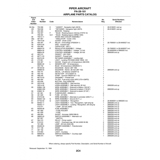 Aviation Part (86685-02) — Piper PA-28-181 Archer Aviation Part (86685-02) — Piper PA-28-181 Archer