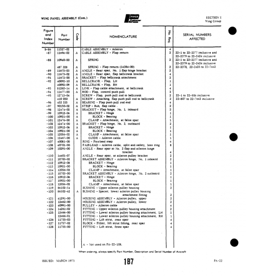 Aviation Part (40092-09) — Piper PA-22