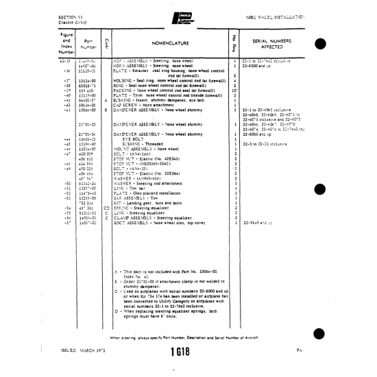 ? - T h ~ s par; Is not included with Pan So (13060-00) — Piper PA-22
