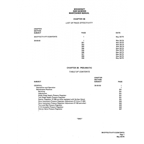 Aviation Part (36-00-00) — Beechcraft 60 Aviation Part (36-00-00) — Beechcraft 60