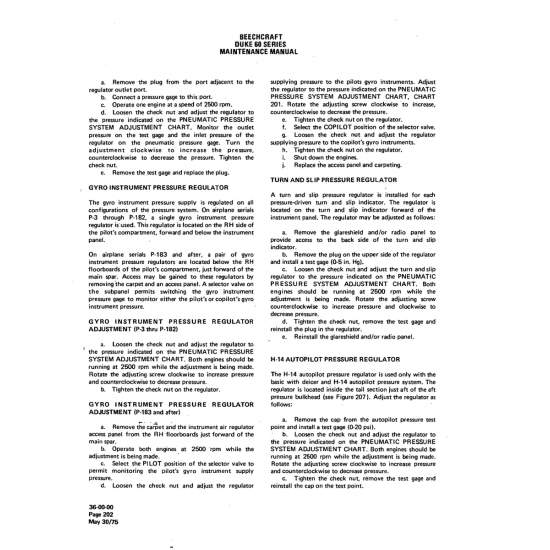 Aviation Part (P-183) — Beechcraft 60