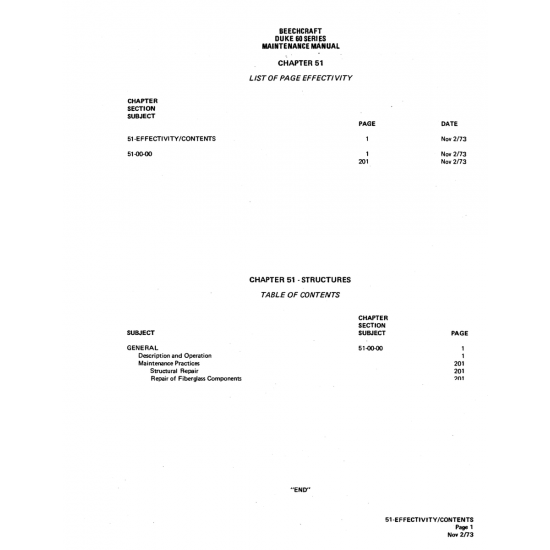 Aviation Part (51-00-00) — Beechcraft 60 Aviation Part (51-00-00) — Beechcraft 60