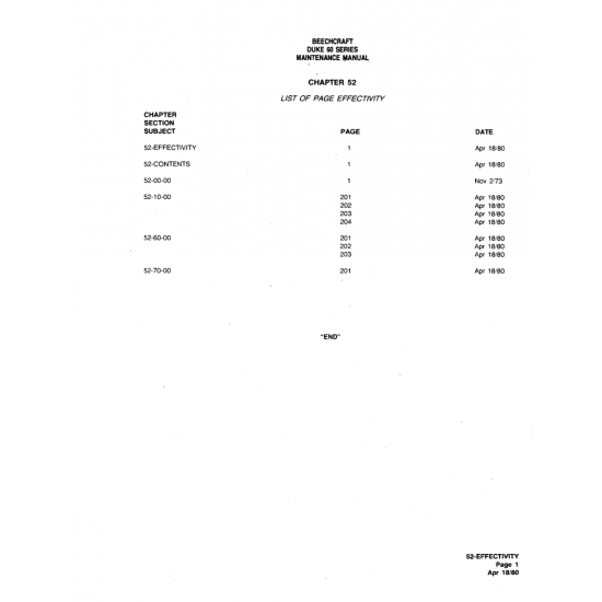 Aviation Part (52-10-00) — Beechcraft 60 Aviation Part (52-10-00) — Beechcraft 60