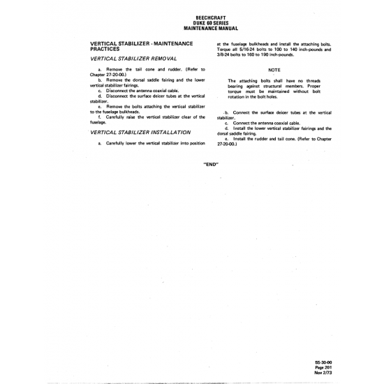 Aviation Part (55-3040) — Beechcraft 60 Aviation Part (55-3040) — Beechcraft 60