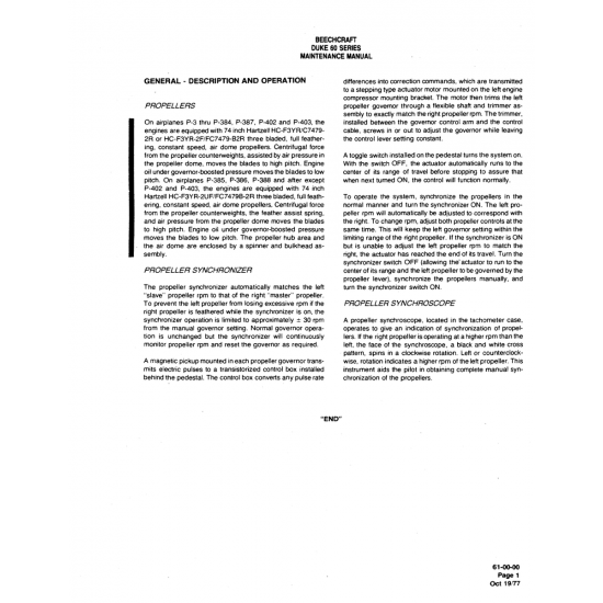 Aviation Part (P-388) — Beechcraft 60