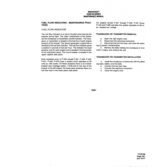 Aviation Part (P-427) — Beechcraft 60