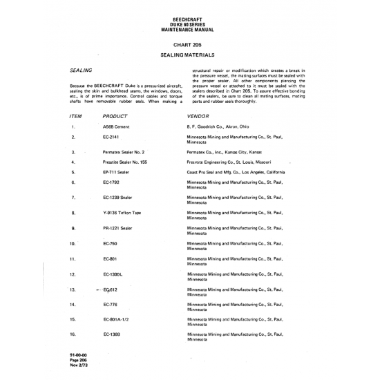 Sealer (EC-1239) — Beechcraft 60