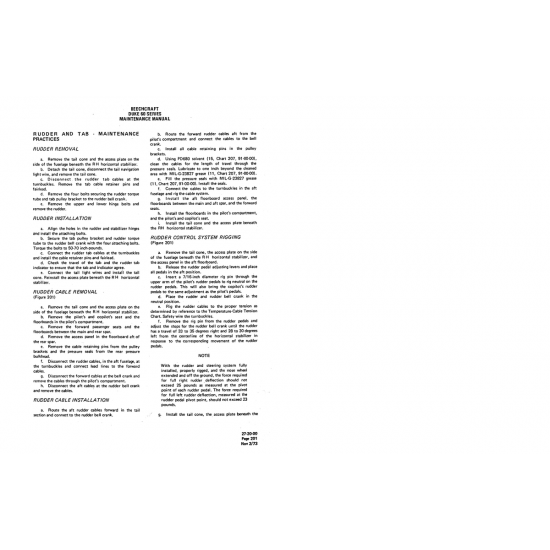 Aviation Part (27-20-00) — Beechcraft 60 Aviation Part (27-20-00) — Beechcraft 60