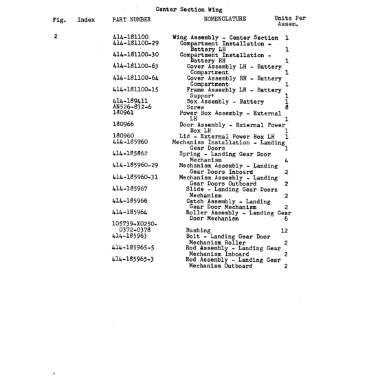 Aviation Part (414-185960-29) — Beechcraft 18A Aviation Part (414-185960-29) — Beechcraft 18A