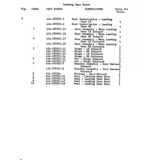 Aviation Part (414-185951-16) — Beechcraft 18A Aviation Part (414-185951-16) — Beechcraft 18A