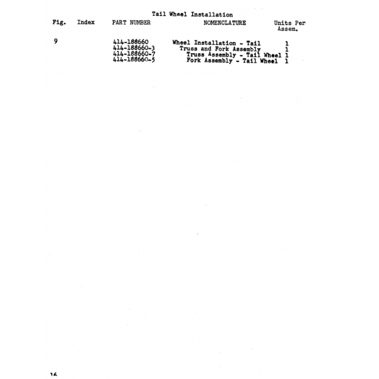 Aviation Part (414-188660-3) — Beechcraft 18A Aviation Part (414-188660-3) — Beechcraft 18A