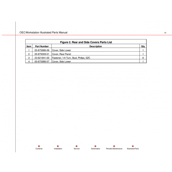 Rear and Side Covers Parts List (621841-00) — Waco Oec
