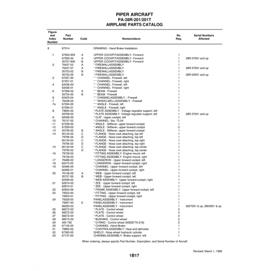 Aviation Part (67930-04) — Piper PA-28 Cherokee Aviation Part (67930-04) — Piper PA-28 Cherokee