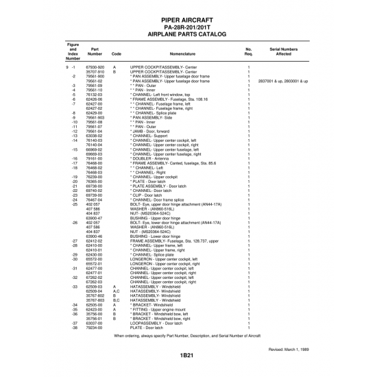 Aviation Part (69669-03) — Piper PA-28 Cherokee Aviation Part (69669-03) — Piper PA-28 Cherokee