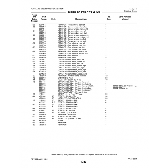 Nutplate (NAS687) — Piper PA-28-201T