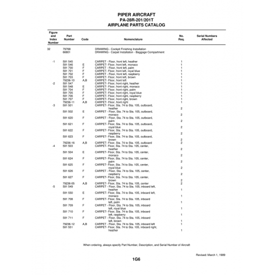 Aviation Part (79236-12) — Piper PA-28 Cherokee Aviation Part (79236-12) — Piper PA-28 Cherokee