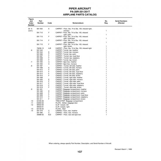 Aviation Part (79236-13) — Piper PA-28 Cherokee Aviation Part (79236-13) — Piper PA-28 Cherokee
