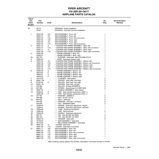Aviation Part (79335-00) — Piper PA-28 Cherokee Aviation Part (79335-00) — Piper PA-28 Cherokee