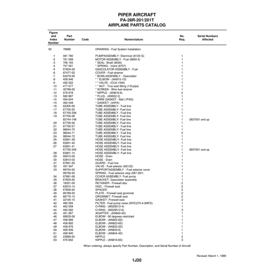 Aviation Part (83744-148) — Piper PA-28 Cherokee Aviation Part (83744-148) — Piper PA-28 Cherokee