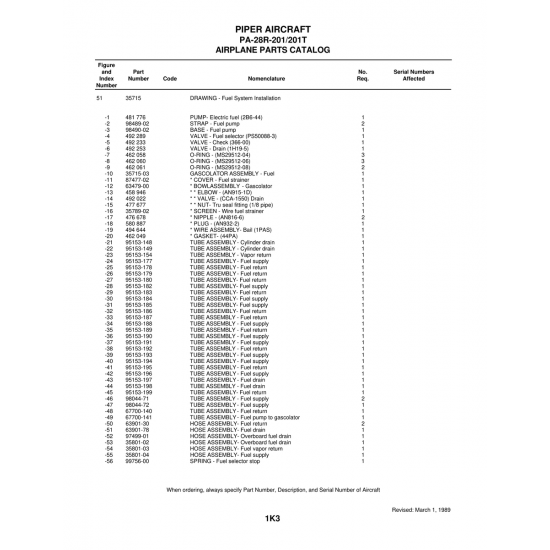 Aviation Part (63901-78) — Piper PA-28 Cherokee Aviation Part (63901-78) — Piper PA-28 Cherokee