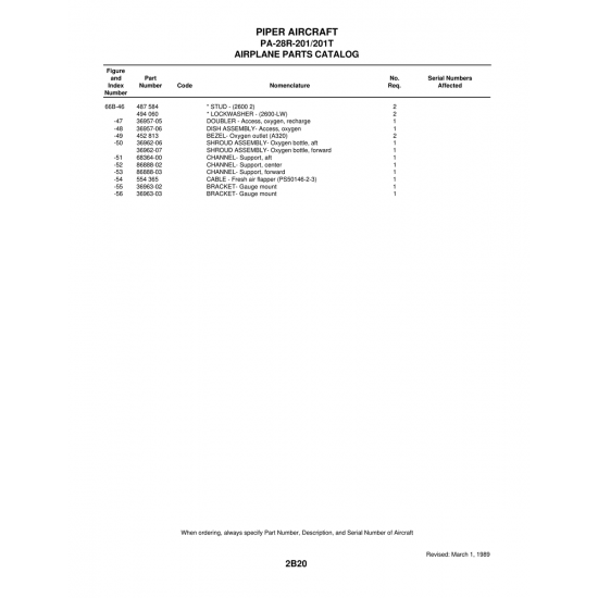 Aviation Part (86888-02) — Piper PA-28 Cherokee