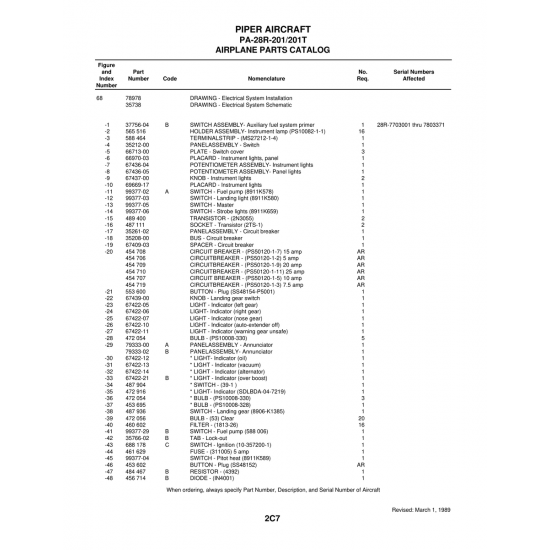 Circuitbreaker (PS50120-1-11) — Piper PA-28 Cherokee