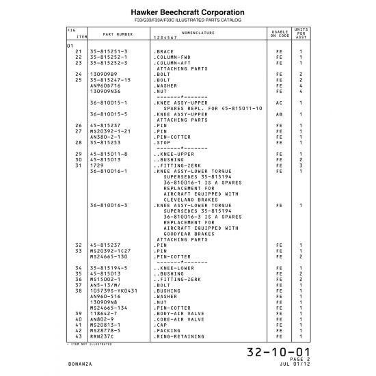 Core-Air Valve (AN802-9) — Beechcraft Bonanza F33A