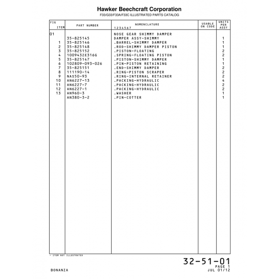 Packing-Hydraulic (AN6227-1) — Beechcraft Bonanza F33A