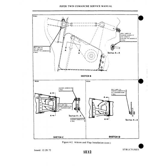 Aileron and Flap Installation (cont (WL511Cll) — Piper PA-30 Twin Comanche Aileron and Flap Installation (cont (WL511Cll) — Piper PA-30 Twin Comanche