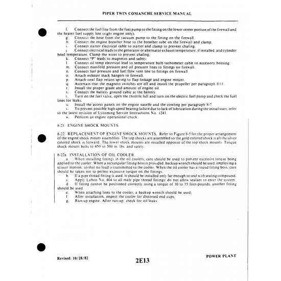 Isstallatio\ Of Oil Cooler (8-22a) — Piper PA-30 Twin Comanche Isstallatio\ Of Oil Cooler (8-22a) — Piper PA-30 Twin Comanche