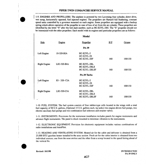Aviation Part (HC-E2YL-2SF) — Piper PA-30 Twin Comanche Aviation Part (HC-E2YL-2SF) — Piper PA-30 Twin Comanche
