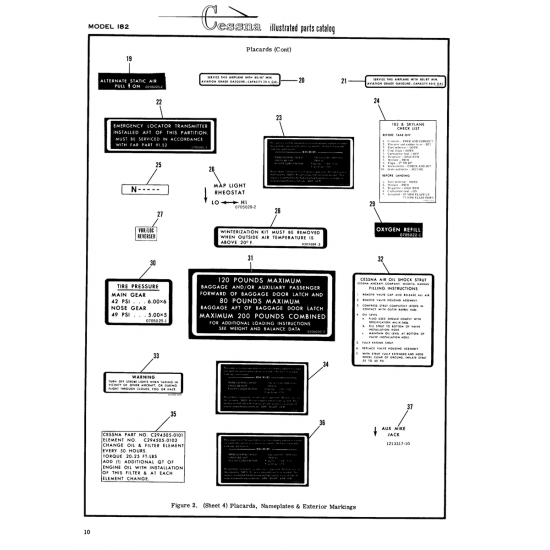 Aviation Part (0705028-2) — Cessna 182 Skylane Aviation Part (0705028-2) — Cessna 182 Skylane